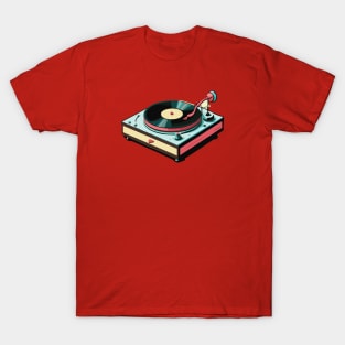 Turntable - Vintage Audio LP Vinyl Record Player design 4 T-Shirt